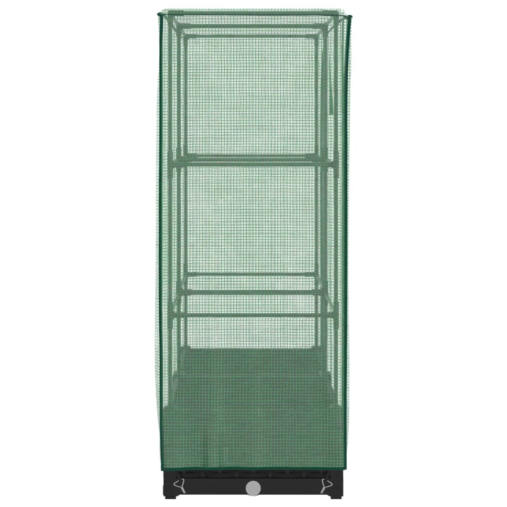 Letto Rialzato con Copertura Serra Effetto Rattan 80x40x123 cm 4015810