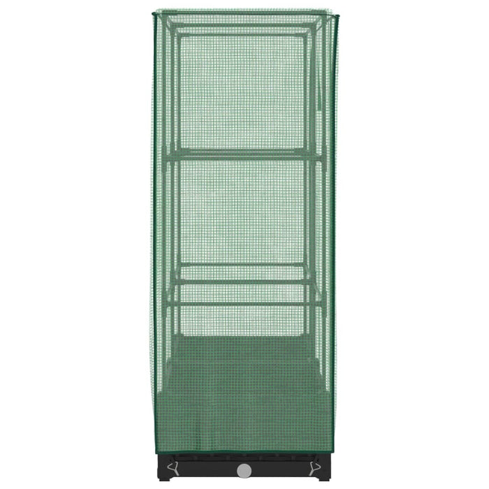 Letto Rialzato con Copertura Serra Effetto Rattan 80x40x123 cm 4015810