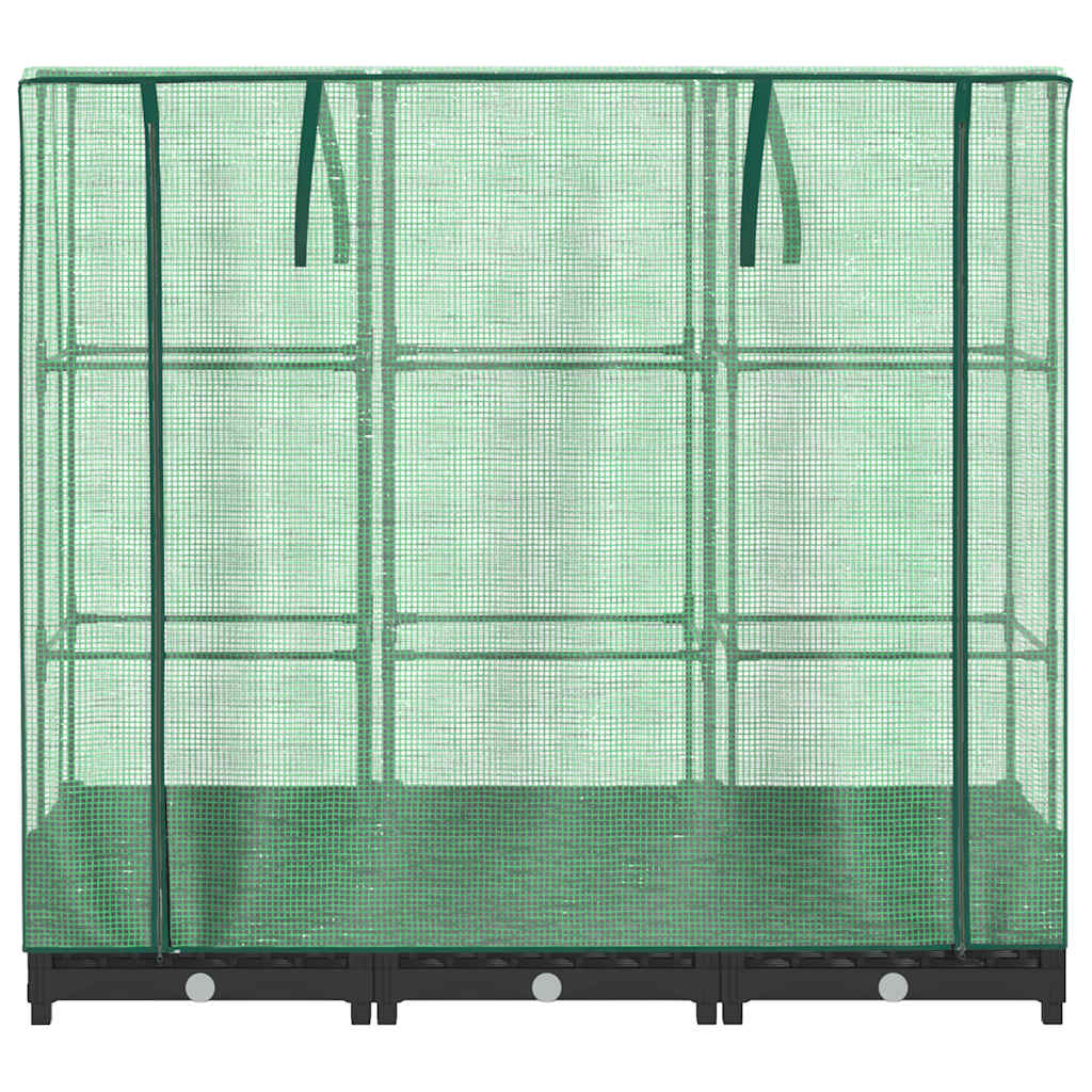 Letto rialzato con copertura per serra effetto rattan 120x40x123 cm 4015811