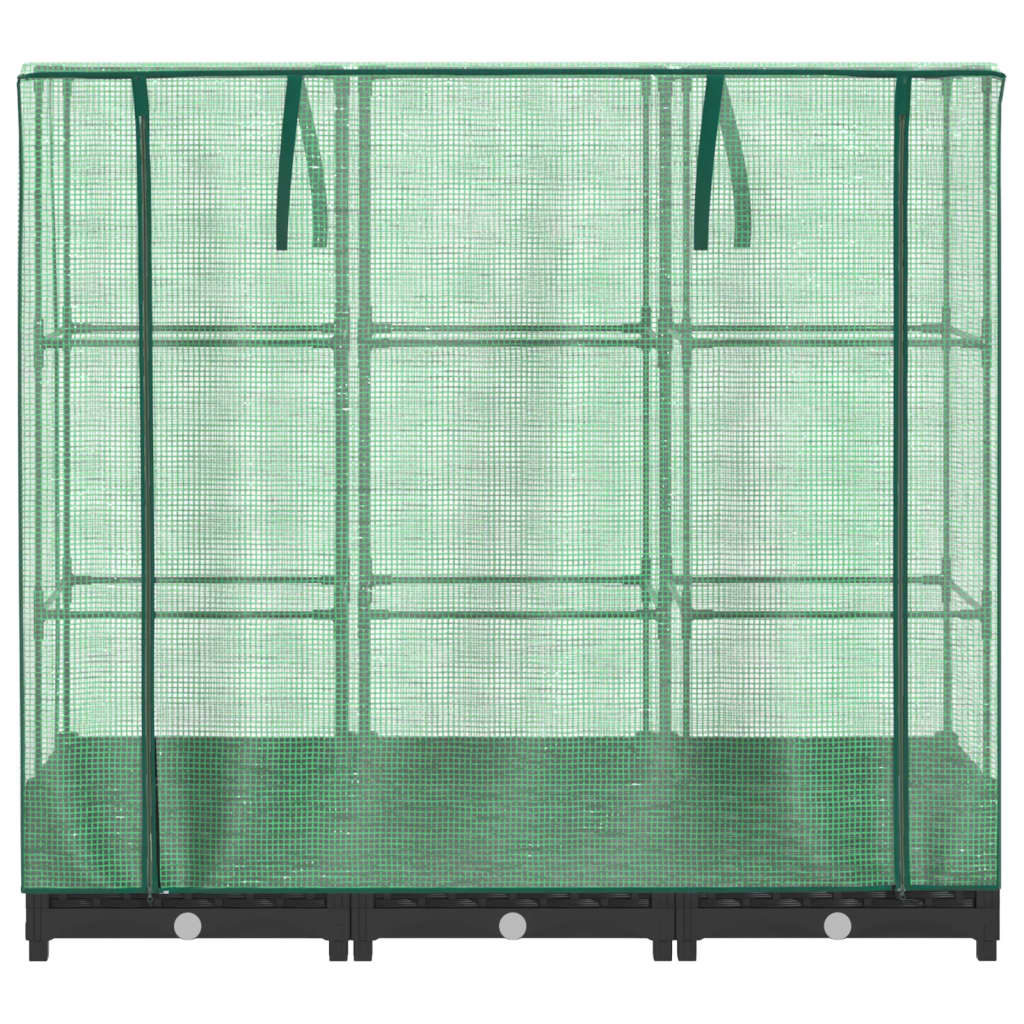 Fioriera rialzata per aiuola fioriera per terrazza giardino rialzato con copertura effetto rattan 120 x 40 x 123 cm nero 02_0038735