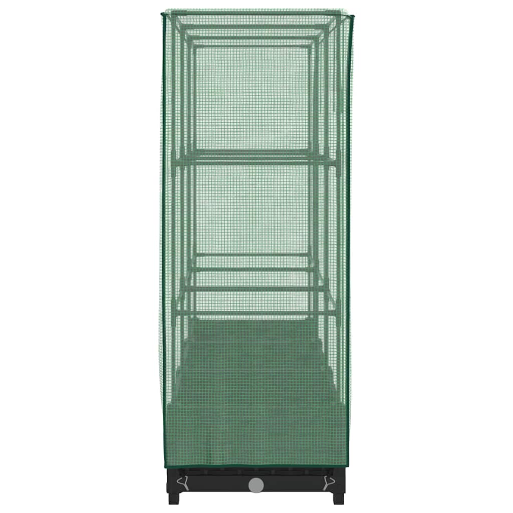 vidaXL Letto Rialzato con Copertura Serra Effetto Rattan 120x40x123 cm