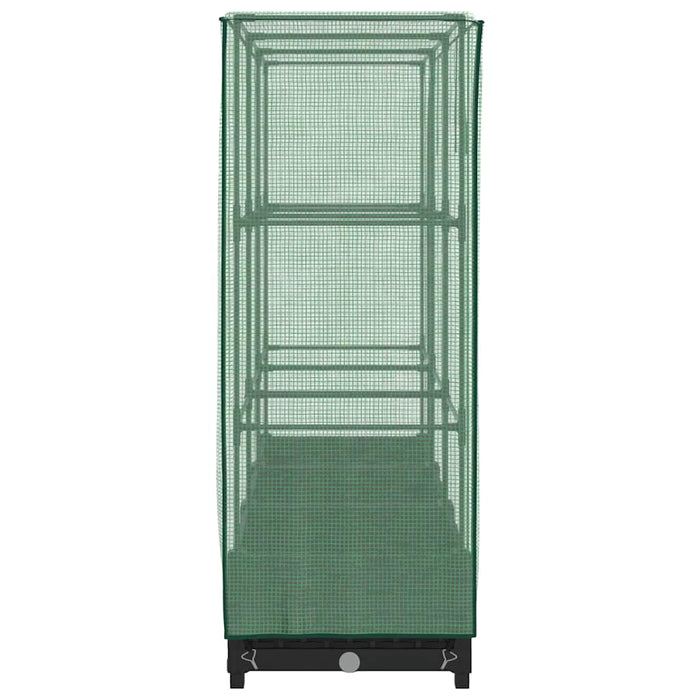 Letto rialzato con copertura per serra effetto rattan 120x40x123 cm 4015811