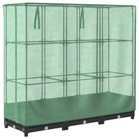 Letto rialzato con copertura per serra effetto rattan 120x40x123 cm 4015811