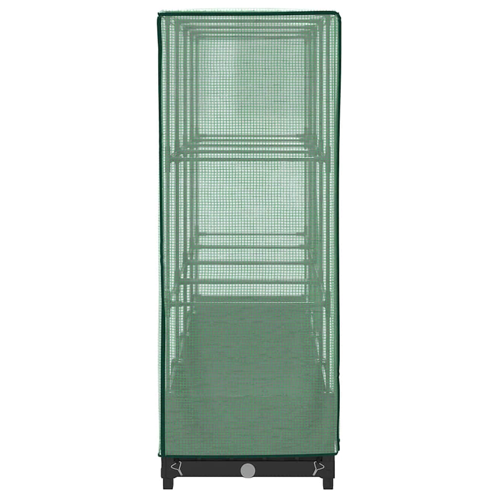 Letto rialzato con copertura per serra effetto rattan 160x40x123 cm 4015812