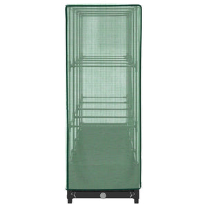 Letto rialzato con copertura per serra effetto rattan 160x40x123 cm 4015812