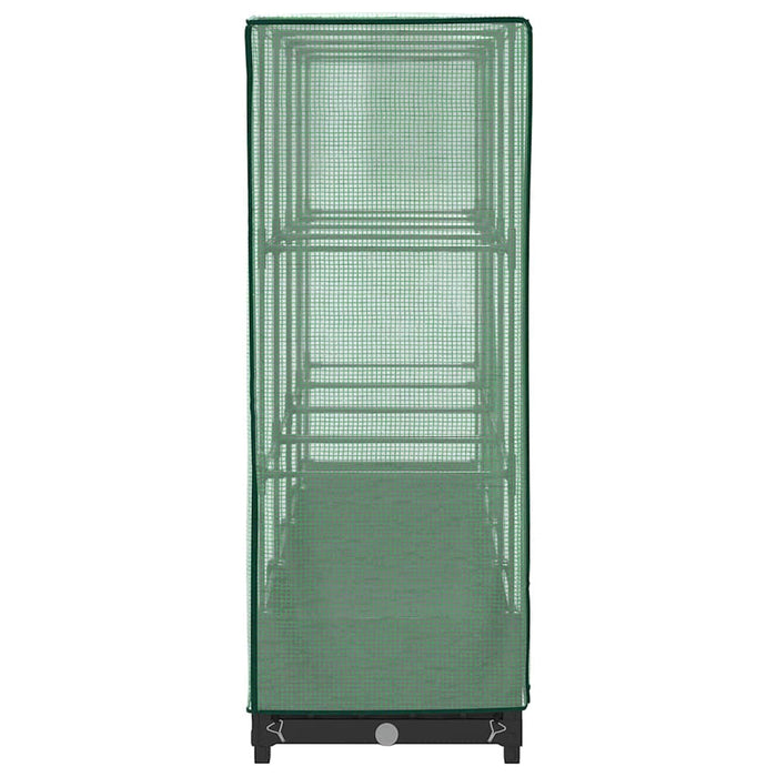 Letto rialzato con copertura per serra effetto rattan 160x40x123 cm 4015812