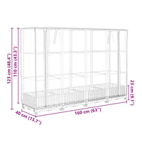 Letto rialzato con copertura per serra effetto rattan 160x40x123 cm 4015812