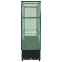 Letto Rialzato con Copertura Serra Effetto Rattan 160x40x138 cm