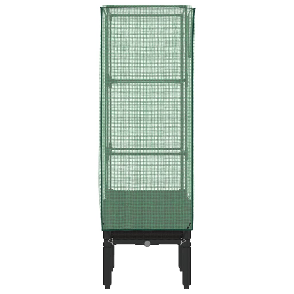 vidaXL Letto Rialzato con Copertura Serra Effetto Rattan 40x40x140 cm