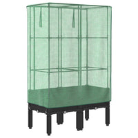 vidaXL Letto Rialzato con Copertura Serra Effetto Rattan 80x40x140 cm