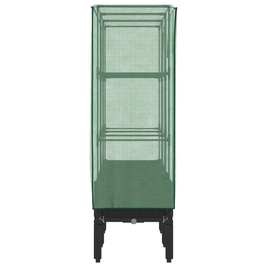 vidaXL Letto Rialzato con Copertura Serra Effetto Rattan 120x40x140 cm