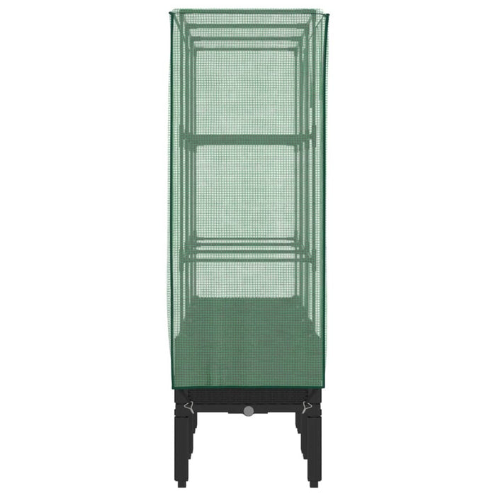 vidaXL Letto Rialzato con Copertura Serra Effetto Rattan 120x40x140 cm