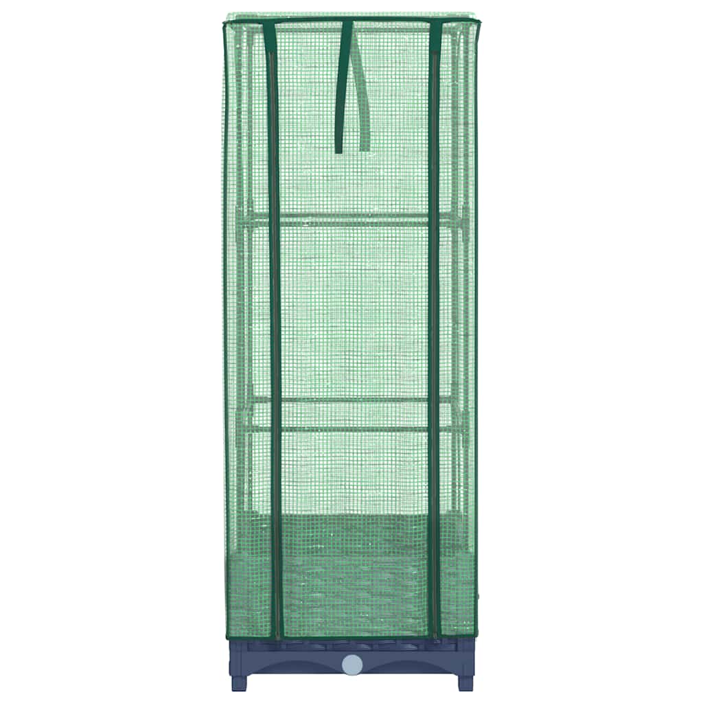 Letto Rialzato con Copertura Serra Effetto Rattan 40x40x123 cm 4015823