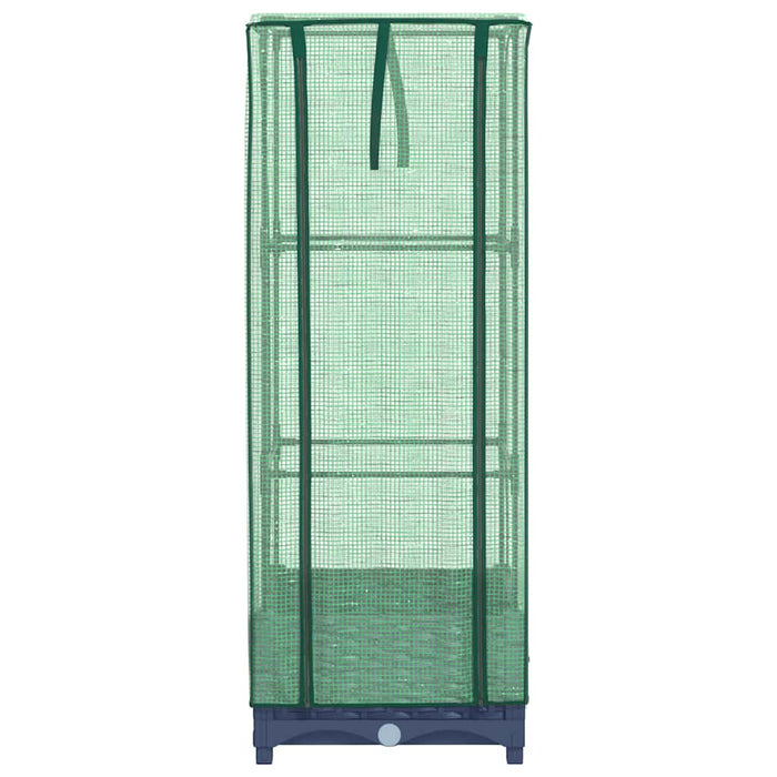 Letto Rialzato con Copertura Serra Effetto Rattan 40x40x123 cm 4015823