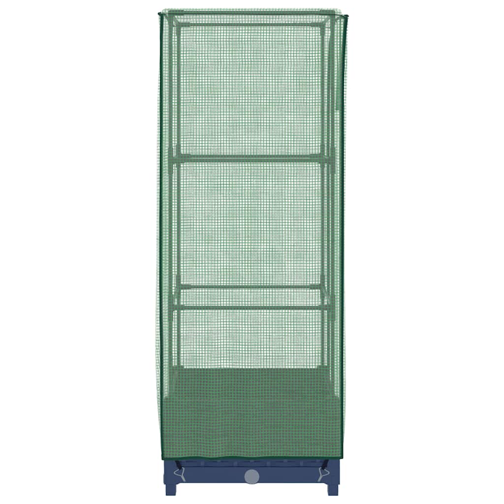 Letto Rialzato con Copertura Serra Effetto Rattan 40x40x123 cm 4015823