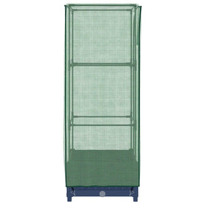 Letto Rialzato con Copertura Serra Effetto Rattan 40x40x123 cm 4015823