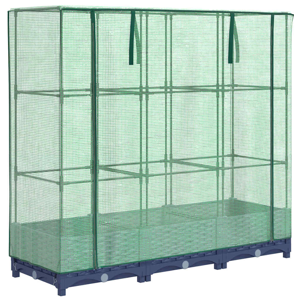 vidaXL Letto Rialzato con Copertura Serra Effetto Rattan 120x40x123 cm