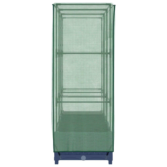 vidaXL Letto Rialzato con Copertura Serra Effetto Rattan 120x40x123 cm