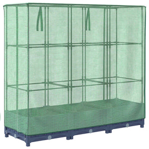 vidaXL Letto Rialzato con Copertura Serra Effetto Rattan 120x40x123 cm