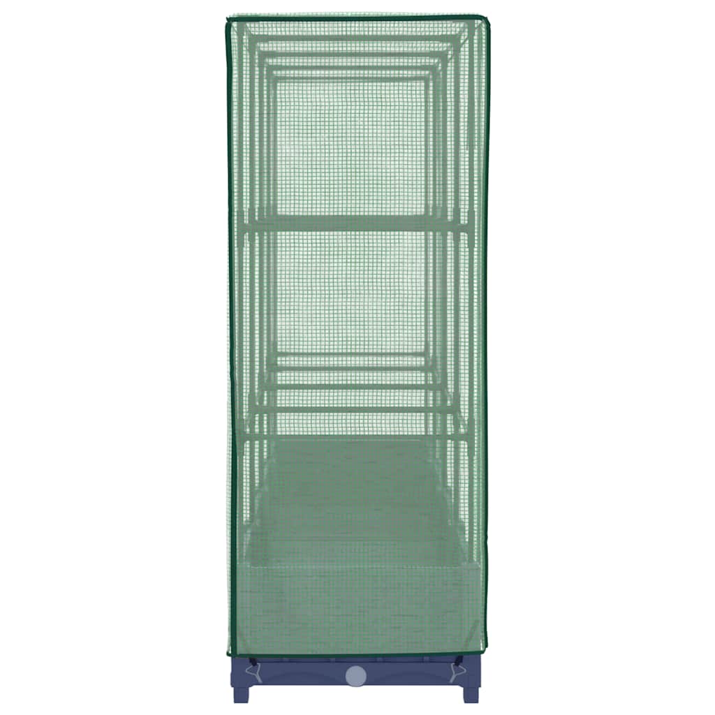 vidaXL Letto Rialzato con Copertura Serra Effetto Rattan 160x40x123 cm