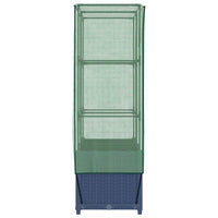 Letto Rialzato con Copertura Serra Effetto Rattan 80x40x138 cm 4015828