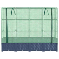 Letto rialzato con copertura per serra effetto rattan 160x40x138 cm 4015830