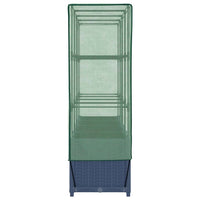 Letto rialzato con copertura per serra effetto rattan 160x40x138 cm 4015830