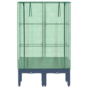 Letto Rialzato con Copertura Serra Effetto Rattan 80x40x140 cm 4015833