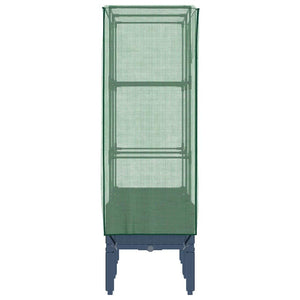 Letto Rialzato con Copertura Serra Effetto Rattan 80x40x140 cm 4015833