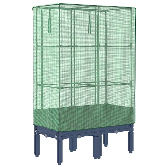 vidaXL Letto Rialzato con Copertura Serra Effetto Rattan 80x40x140 cm