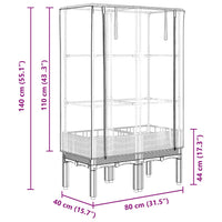 Letto Rialzato con Copertura Serra Effetto Rattan 80x40x140 cm 4015833