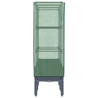 Vaso per fioriera rialzata per piante fiori terrazza da giardino rialzata con rivestimento in simil rattan 120 x 40 x 140 cm Blu grigio 02_0038745