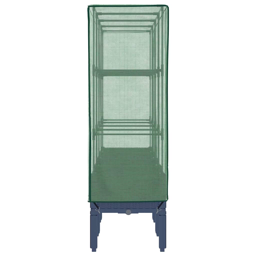 vidaXL Letto Rialzato con Copertura Serra Effetto Rattan 160x40x140 cm