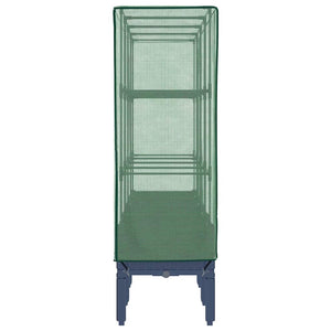 vidaXL Letto Rialzato con Copertura Serra Effetto Rattan 160x40x140 cm