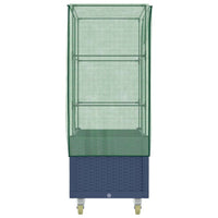 vidaXL Letto Rialzato con Copertura e Ruote Effetto Rattan 80x50x182cm