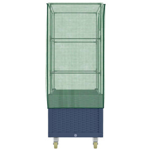 vidaXL Letto Rialzato con Copertura e Ruote Effetto Rattan 80x50x182cm