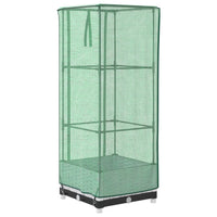 Letto Rialzato con Copertura Serra Effetto Rattan 40x40x123 cm