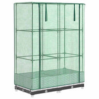 Letto Rialzato con Copertura Serra Effetto Rattan 80x40x123 cm 4015838