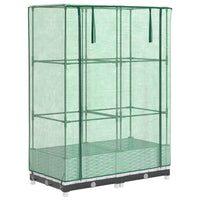 Fioriera rialzata per aiuola fioriera per terrazza giardino rialzato con copertura effetto rattan 80 x 40 x 123 cm bianco 02_0038785