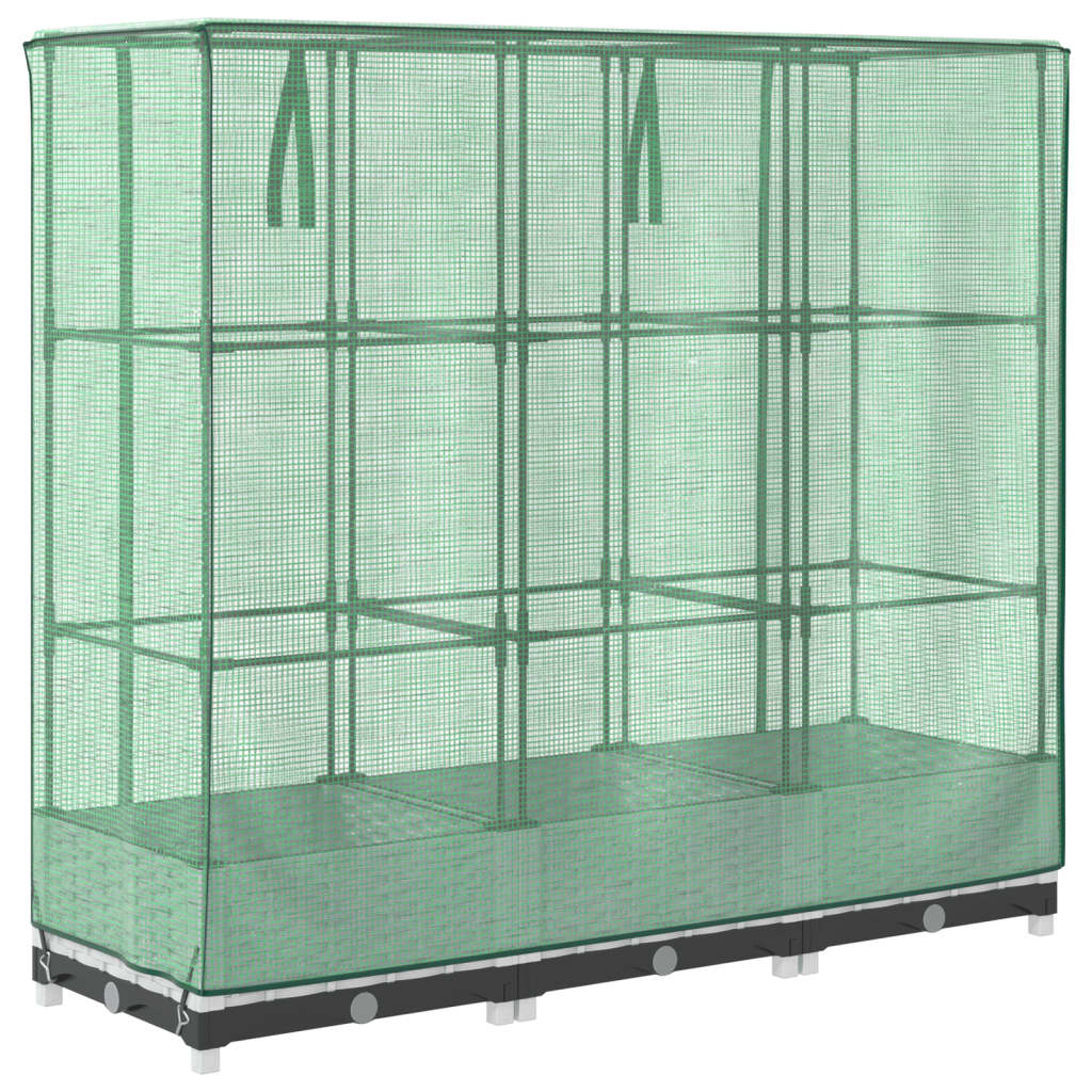 Fioriera rialzata per aiuola fioriera per terrazza giardino rialzato con copertura effetto rattan 120 x 40 x 123 cm bianco 02_0038734