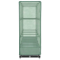 Letto Rialzato con Copertura Serra Effetto Rattan 160x40x123 cm