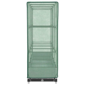 Letto Rialzato con Copertura Serra Effetto Rattan 160x40x123 cm 4015840