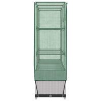 vidaXL Letto Rialzato con Copertura Serra Effetto Rattan 120x40x138 cm