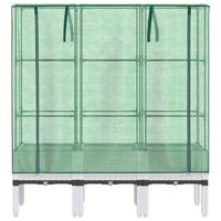 Vaso per fioriera rialzata per piante fiori terrazza da giardino rialzata con rivestimento in simil rattan 120 x 40 x 140 cm bianco 02_0038746