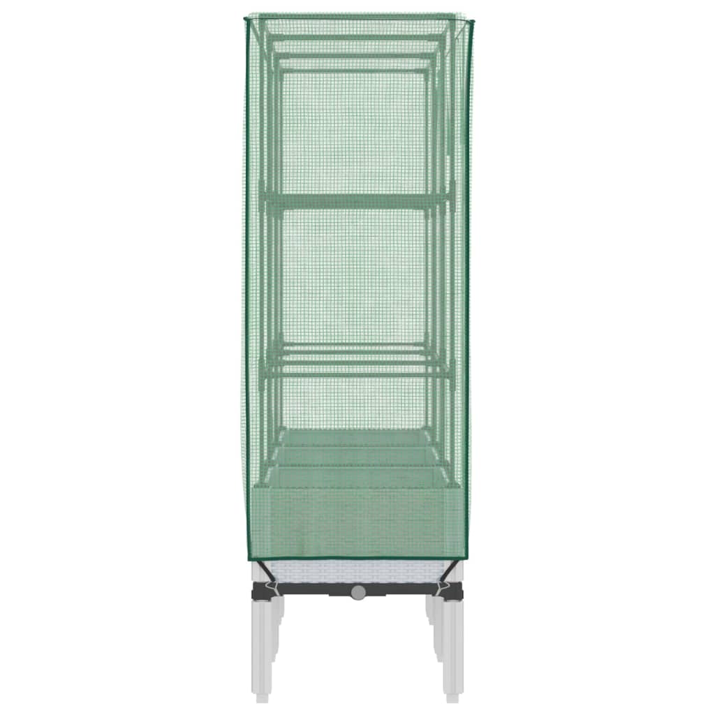 Vaso per fioriera rialzata per piante fiori terrazza da giardino rialzata con rivestimento in simil rattan 120 x 40 x 140 cm bianco 02_0038746