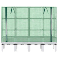 Letto Rialzato con Copertura Serra Effetto Rattan 160x40x140 cm 4015849