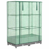 vidaXL Letto Rialzato con Copertura Serra Effetto Rattan 80x40x123 cm