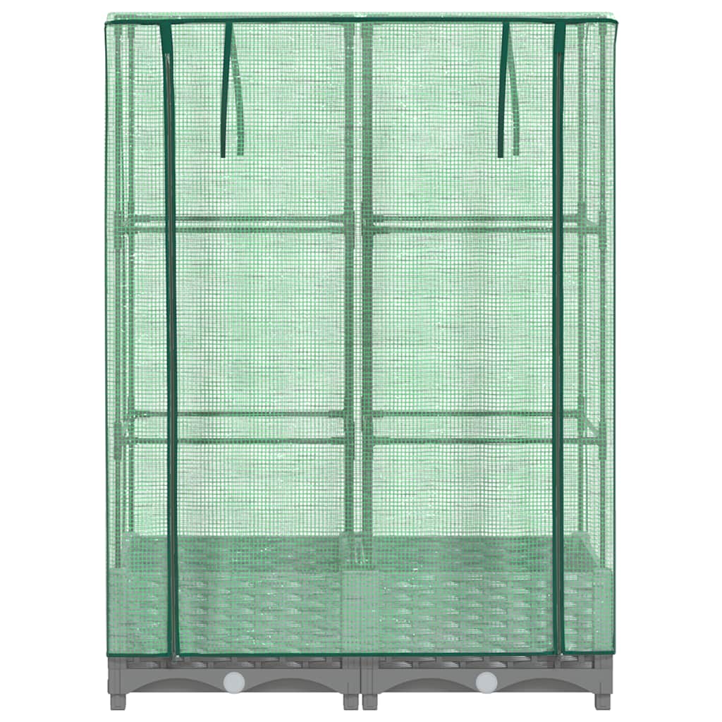 Letto Rialzato con Copertura Serra Effetto Rattan 80x40x123 cm 4015852