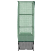 vidaXL Letto Rialzato con Copertura Serra Effetto Rattan 40x40x139 cm