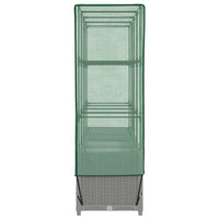 vidaXL Letto Rialzato con Copertura Serra Effetto Rattan 160x40x138 cm